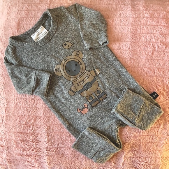 Huxbaby, 0-3 Long Romper, Deep Diving Bear, Ocean - Picture 1 of 8